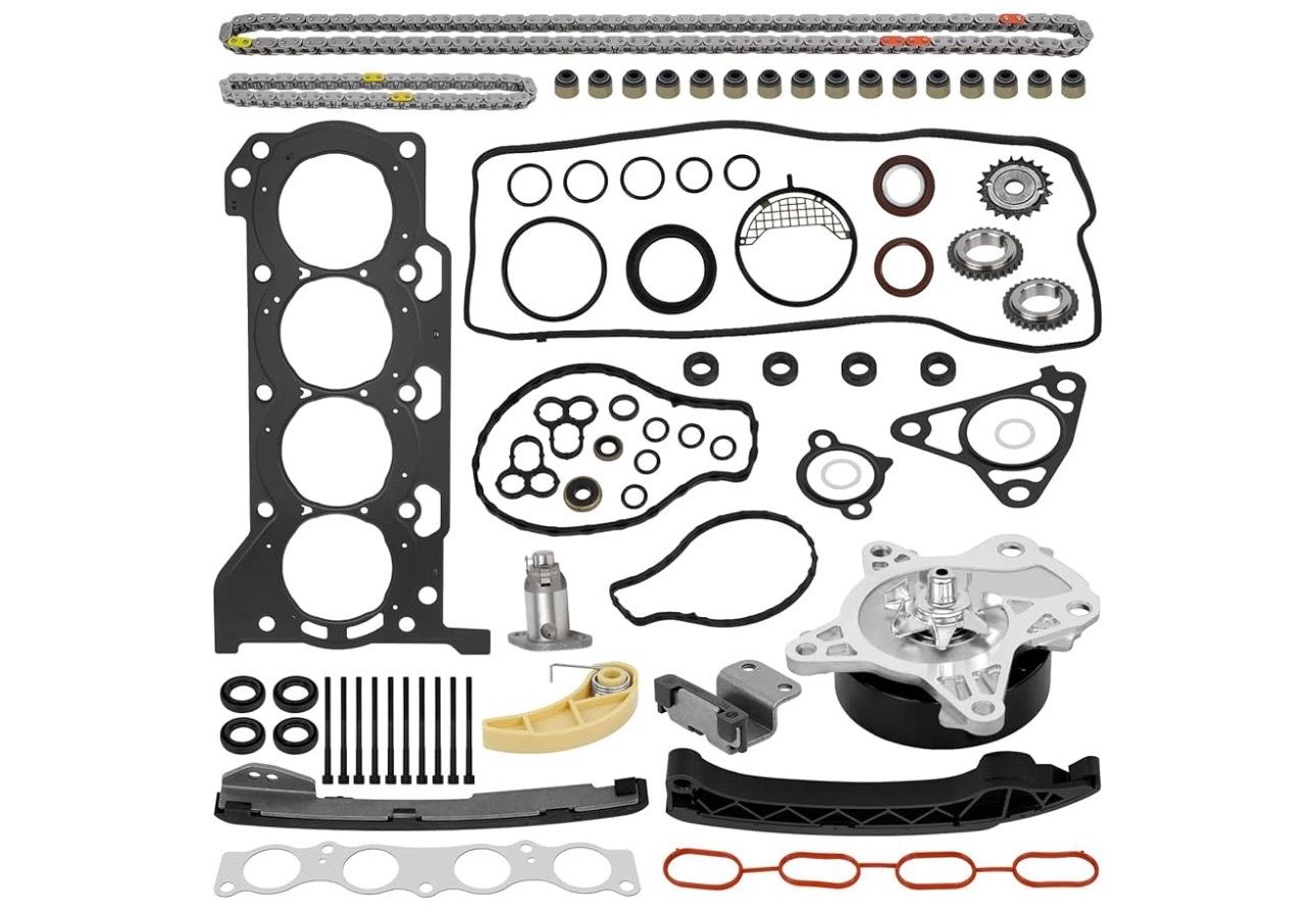 Engine Rebuild Kit with Head Gasket, Timing Chain, and Water Pump for Toyota 1.8L