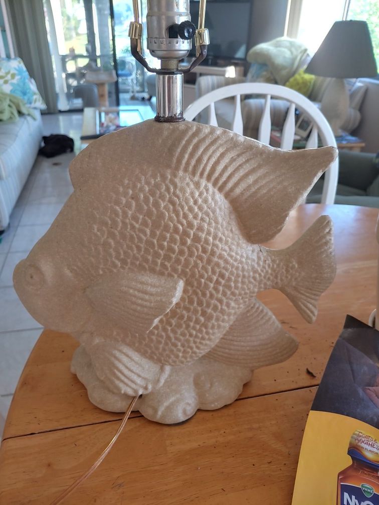 Ceramic fish lamp