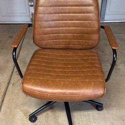 Classy, sleek brown/black Desk/Computer chair