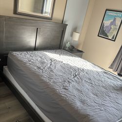 Queen mattress and bedframe