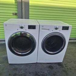 🧩SET WASHER AND DRYER KENMORE WHITE-SIDE BY SIDE- STACKABLE 🧩