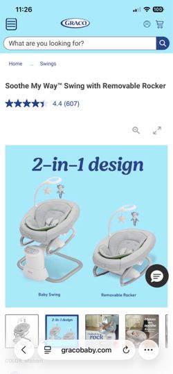 Graco baby swing and rocker