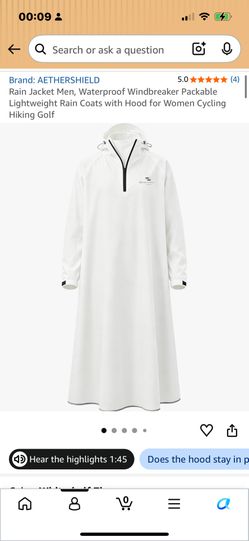 AETHERSHIELD Long Waterproof Rain Coat with Hood – Brand New