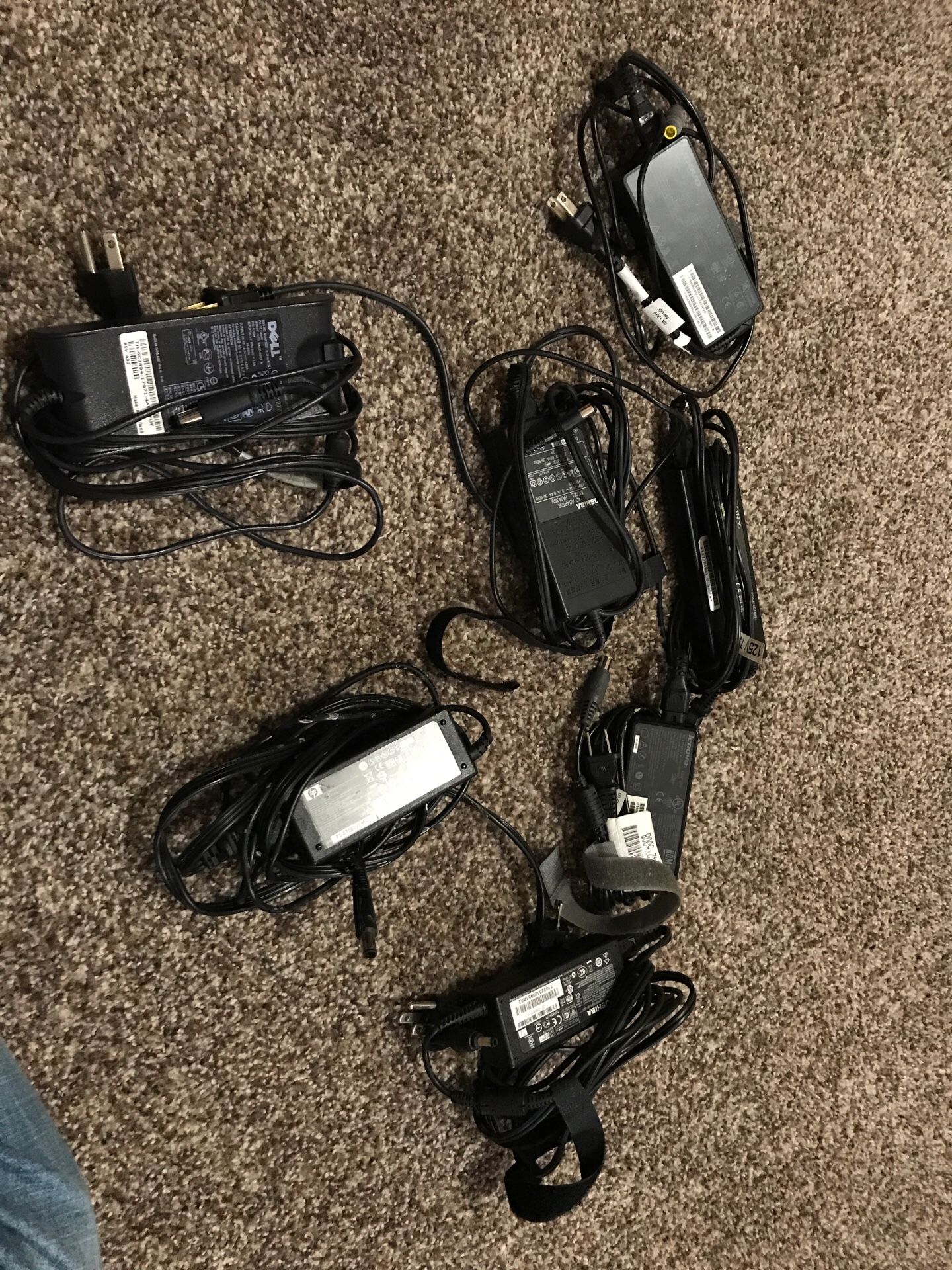 Bundle of Mixed Genuine Laptop Chargers * Lenovo DELL HP Toshiba Sony