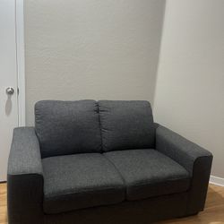 2 Seater Gray Fabric Couch
