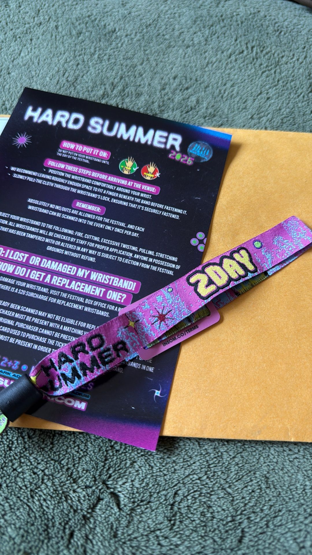Hard Summer 2 Day Wristband Ticket