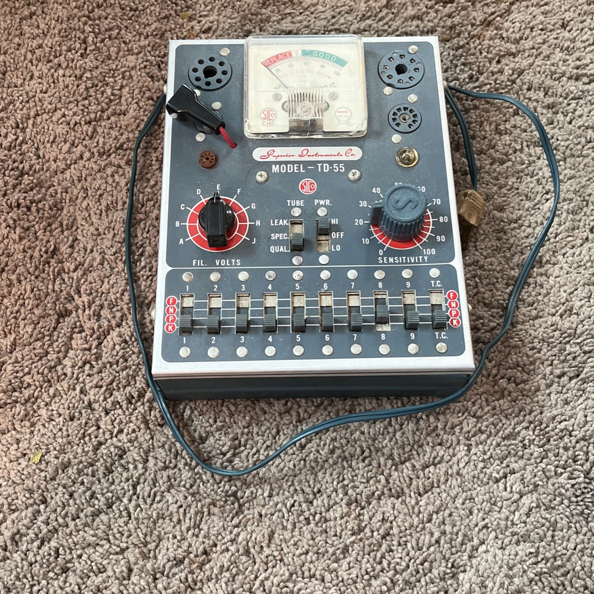 Vintage Superior Instruments Co. Model TD-55 Vacuum Tube Tester
