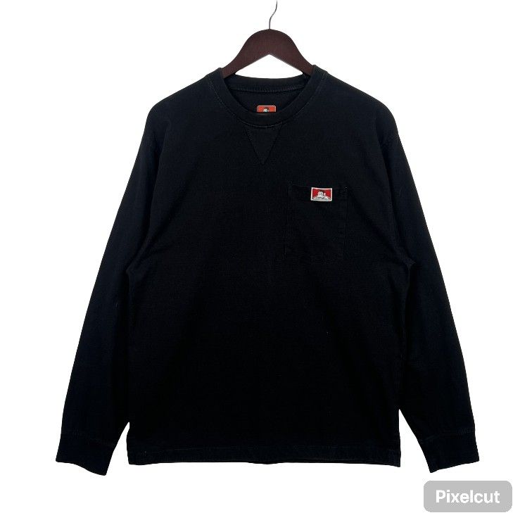 Ben Davis Men's Classic Label Long Sleeve Heavy Duty Pocket T-Shirt Sz Medium