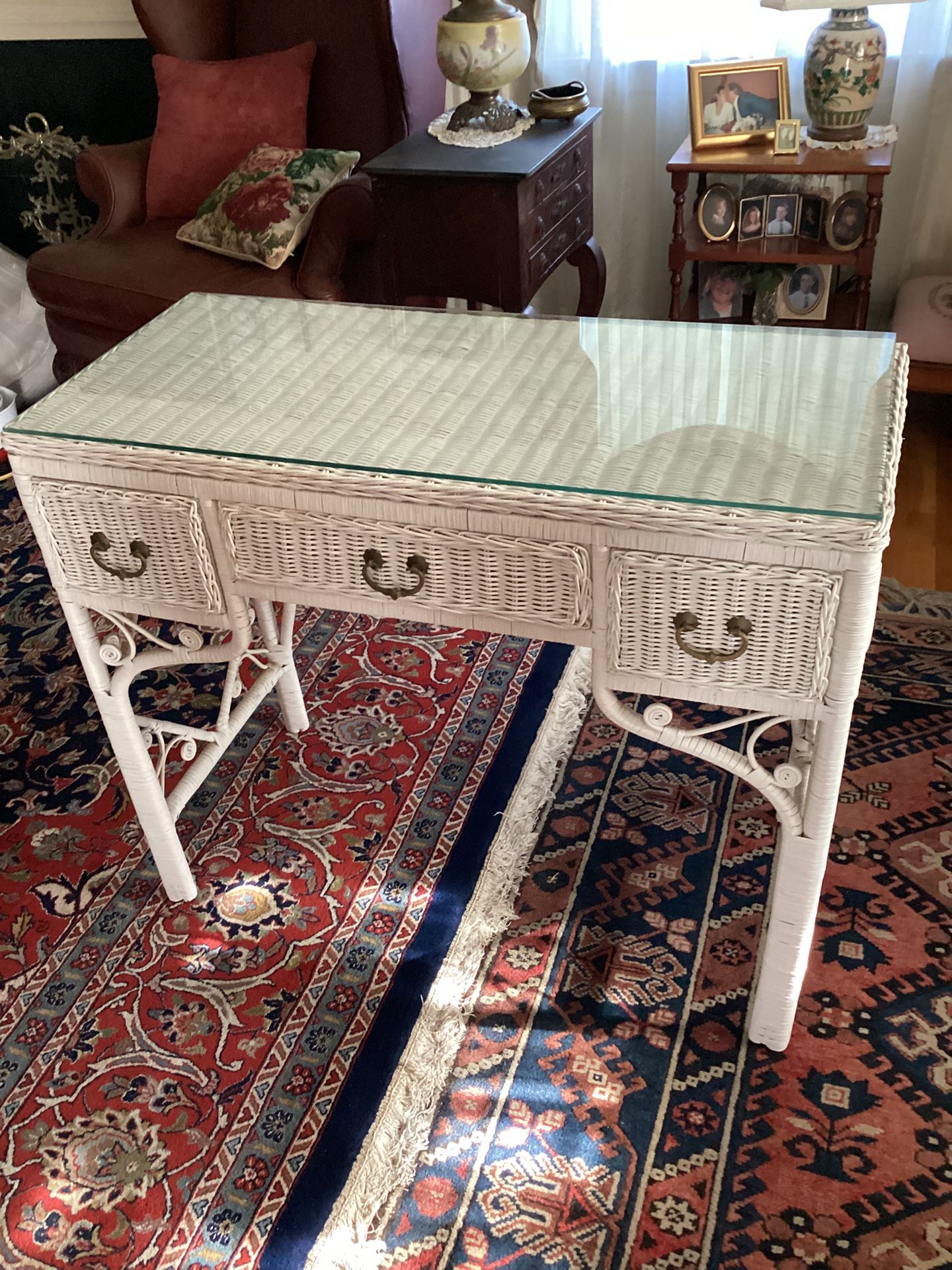 Wicker Desk