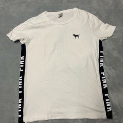 Women’s PINK Victoria's Secret White and Black Shirt