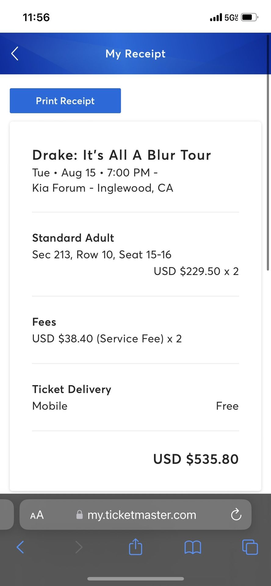 Drake Concert Tickets 2