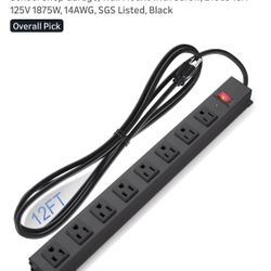 12ft Metal Power Strip, New