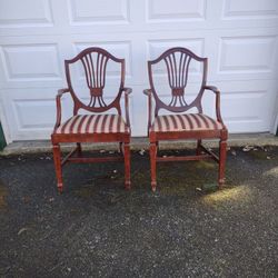 2 Mahogany Arm Chairs
