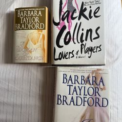 BARBARA TAYLOR BRADFORD  JACKIE COLLINS 3 Books 