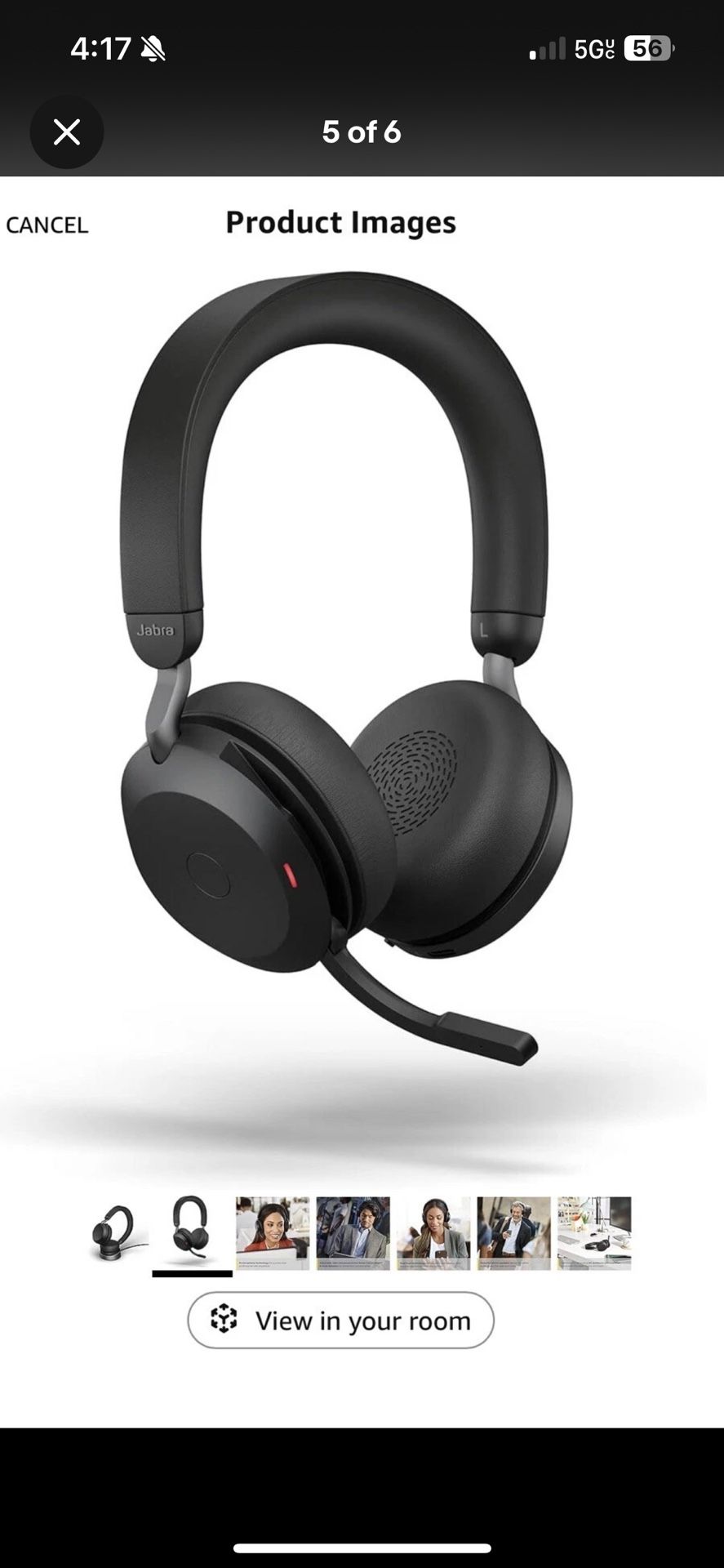 Jabra Evolve2 75 - USB-C UC with Charging Stand