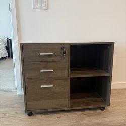 Mobile Storage Cabinet w/ Drawers & Shelves