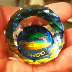 Swarovski Crystal Souvenir Curacao Small Paperweight.