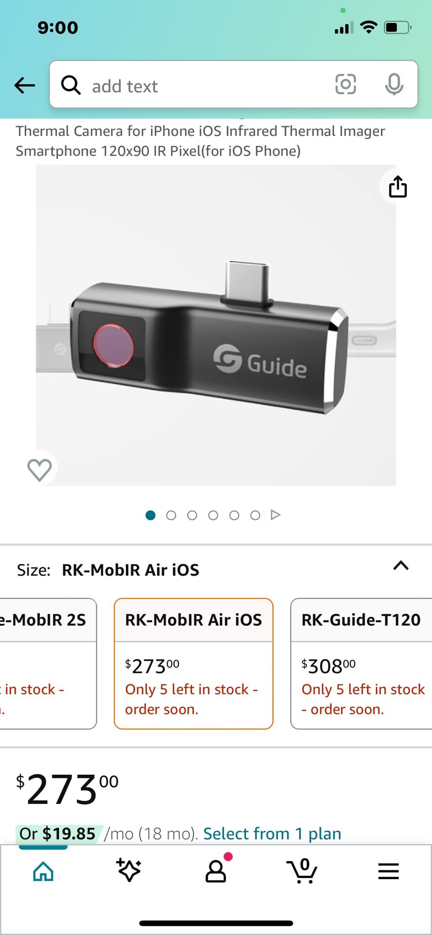 KONGTEN Thermal Camera IR Imager Guide Mobir Air Thermal Camera