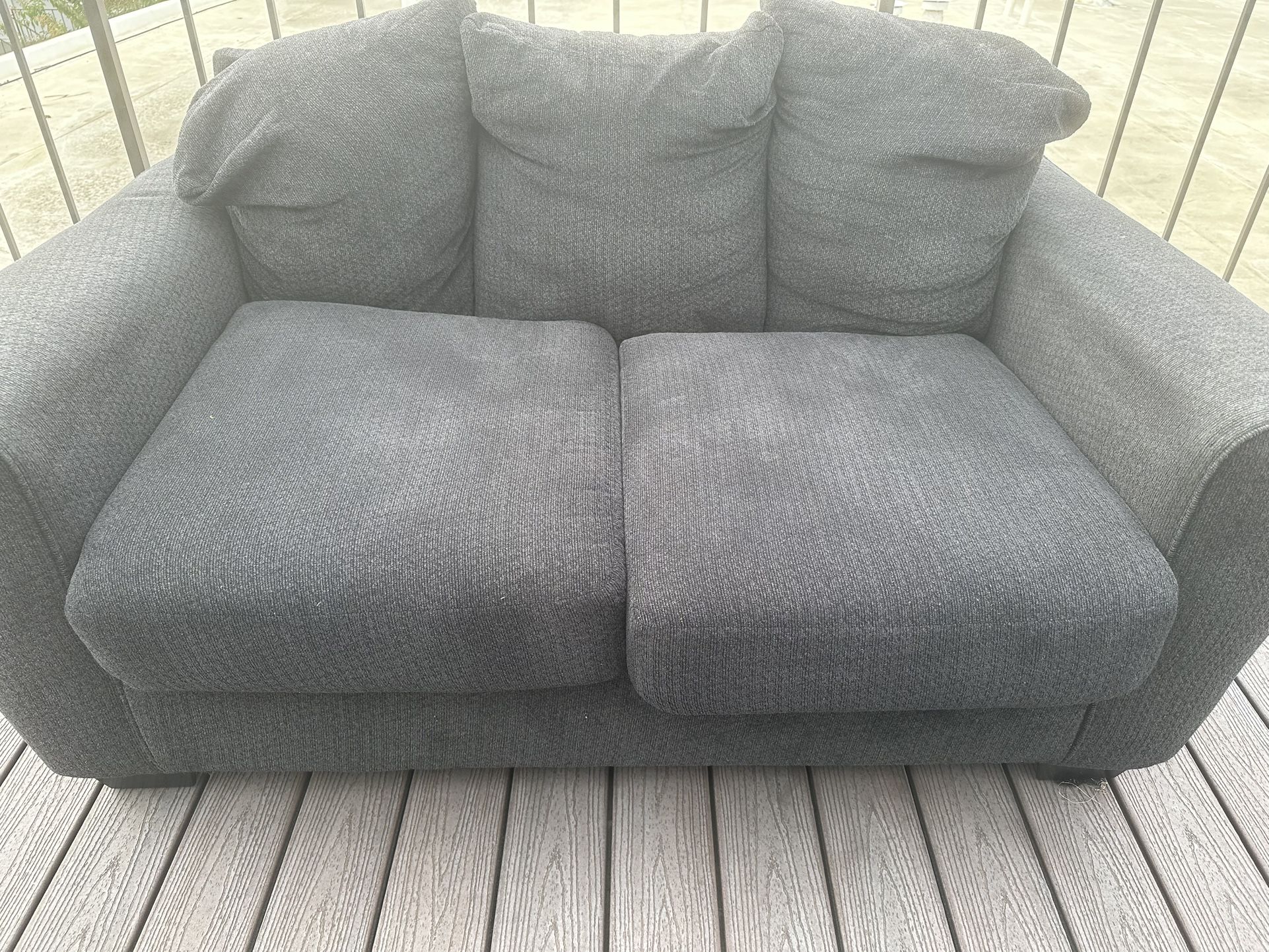 Greyish Black Couch Set