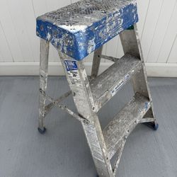 Werner 2-Step Utility Stool Folding Ladder 250lbs MAX Capacity 26"