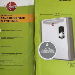 New Rheem Performance 240v  Electric Tankless Water Heater