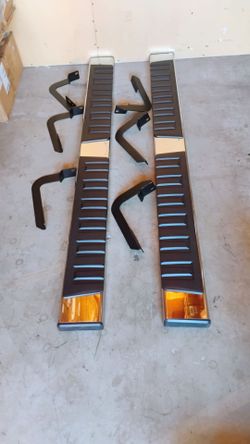 6.75" Flat Step Nerf Bar Running Boards For Nissan Titan King Extended Cab 2004_2024