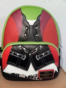 NWT Loungefly Marvel Infinity Saga Gamora Mini Faux Leather Backpack Zip Green