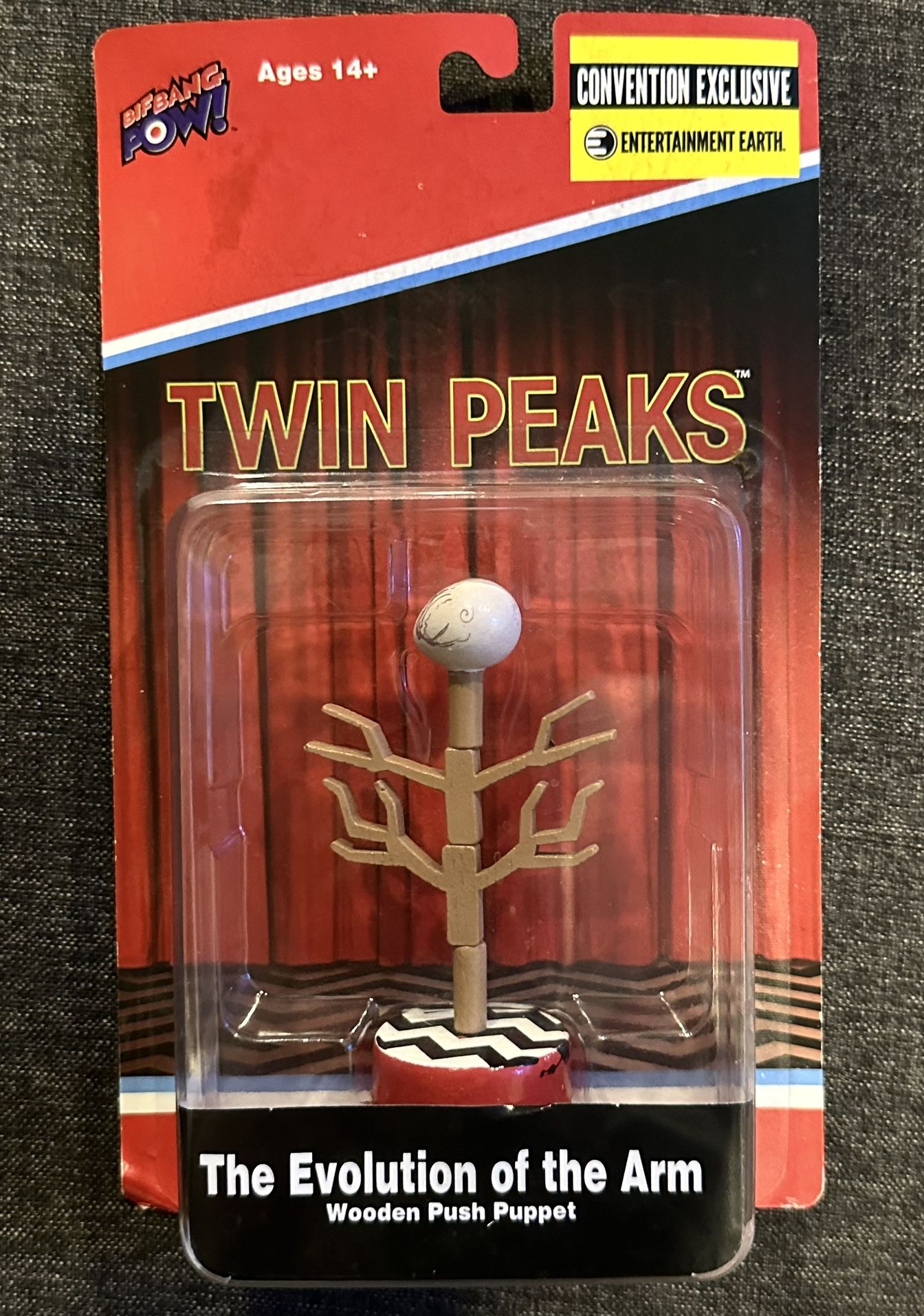 Twin Peaks Evolution of the Arm Wooden Push Puppet Numbered- Bif Bang Pow! New! Collectible