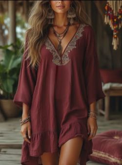 NEW Boho summer chill dress LARGE