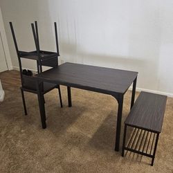 Small Dining Set (2 Chairs, 1 Table, 1 Bench)