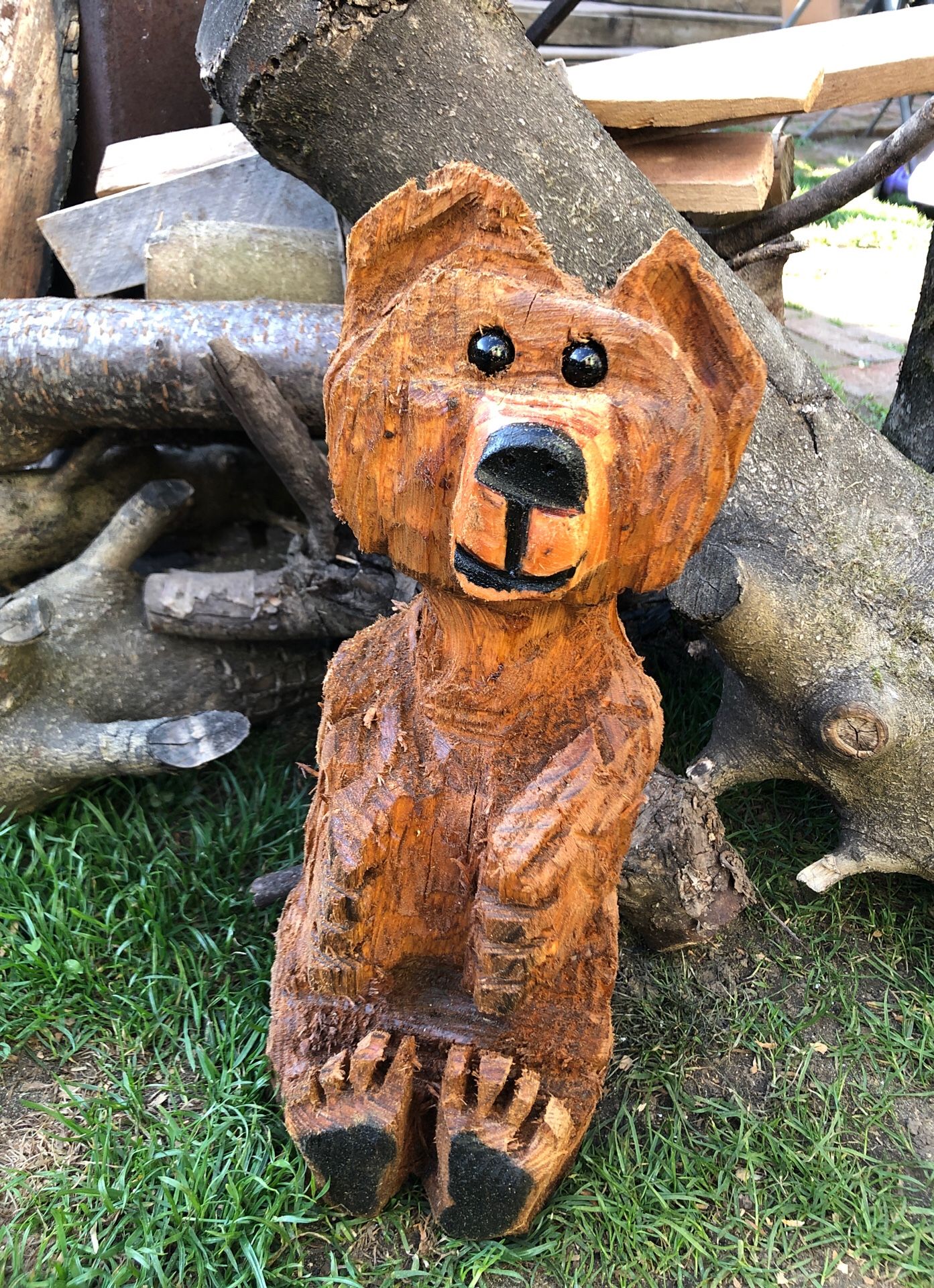 Small chainsaw carved wood 🐻 bear