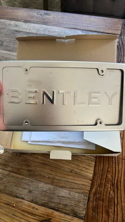 Bentley Vanity Plate