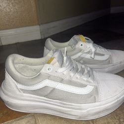 White Old Skool Vans 
