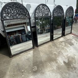 4-big Antique Wrought Iron. Mirrors