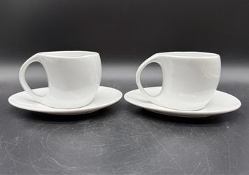 White Espresso Mug & Saucer Set