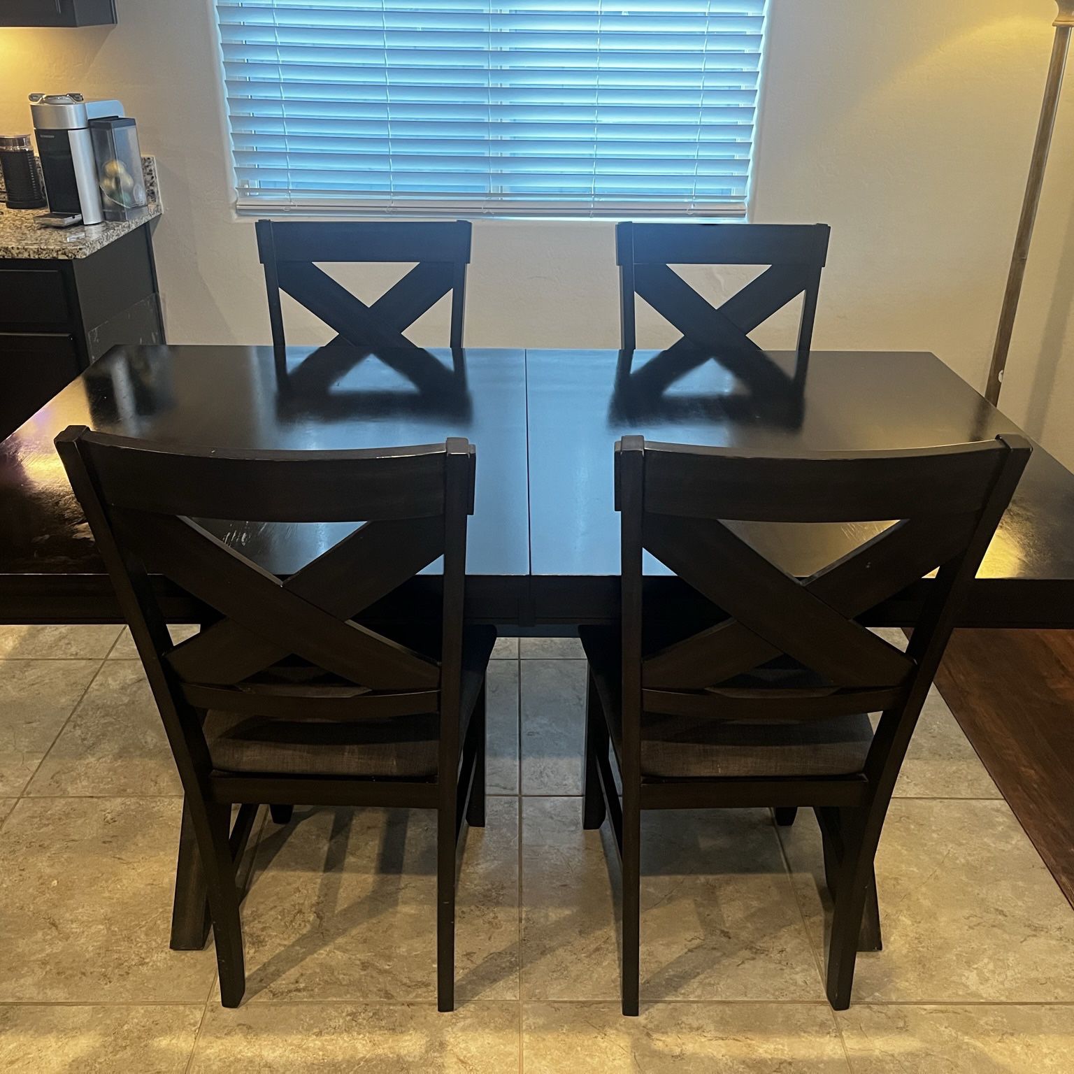 Espresso Dining Room Table and 6 Chairs