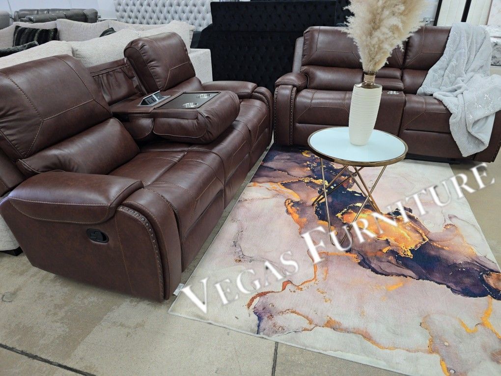 SOFA-SET-2PC MANUAL RECLINERS 🎄