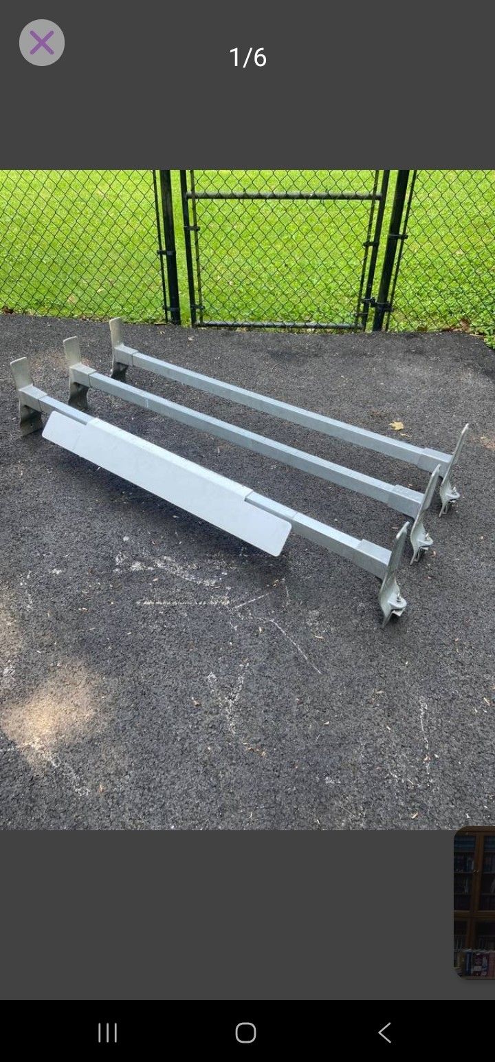 AMERIACAN VAN ALLOY / ALUMINUM 3 BAR ROOF/ LADDER RACK WITH AIR DEFLECTOR