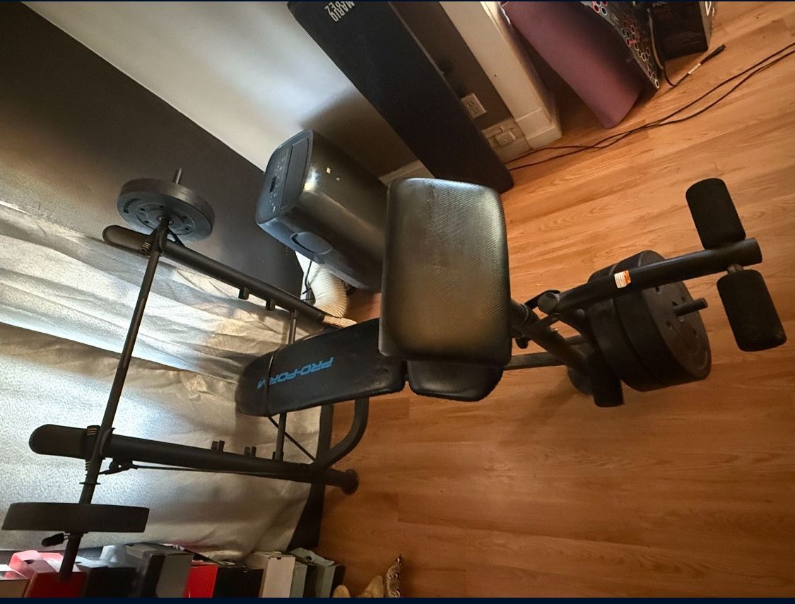 Workout Out Bench With Weights