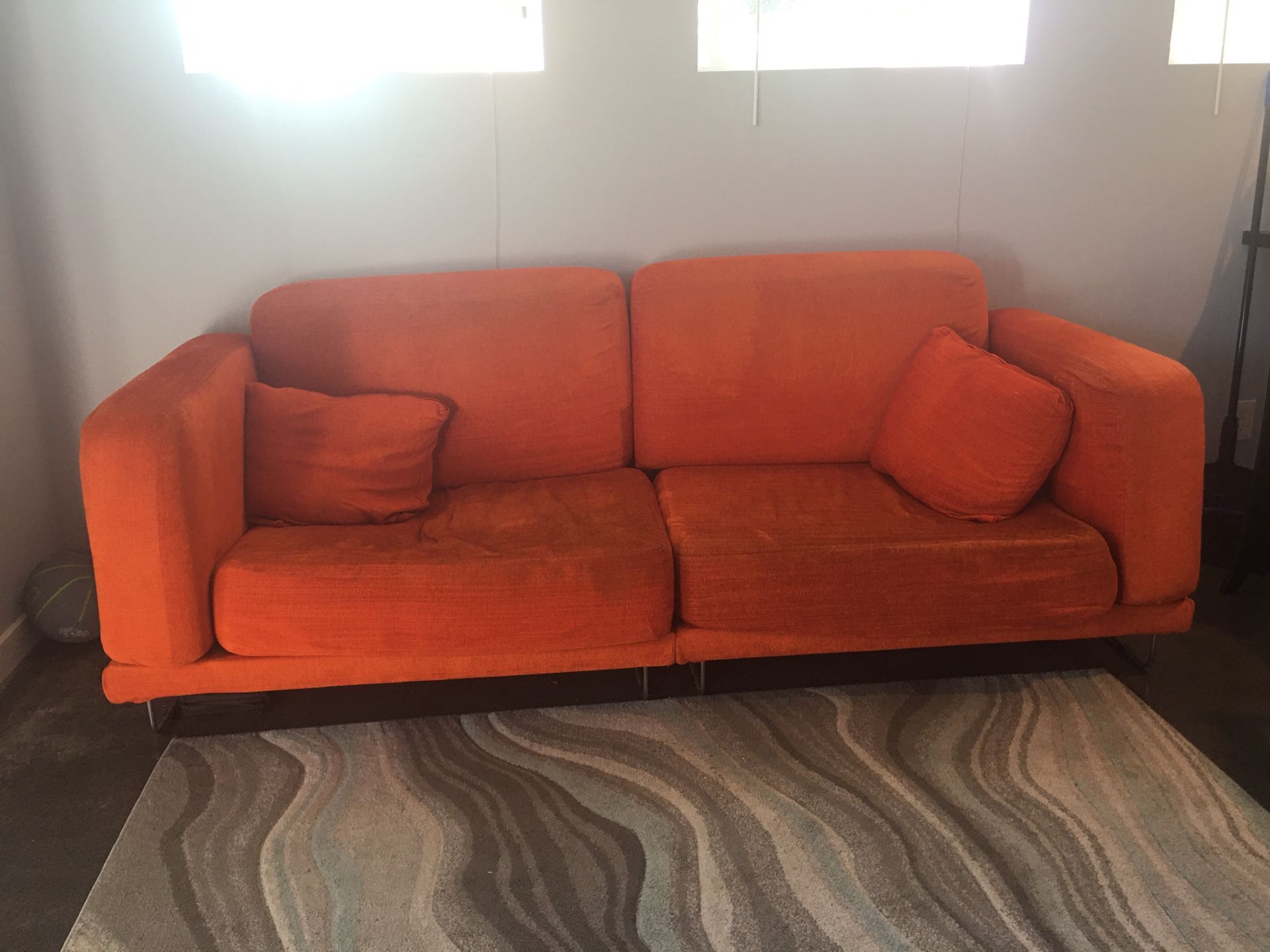 Orange IKEA Couch, smoke and pet free home