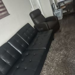futon and recliner like new
