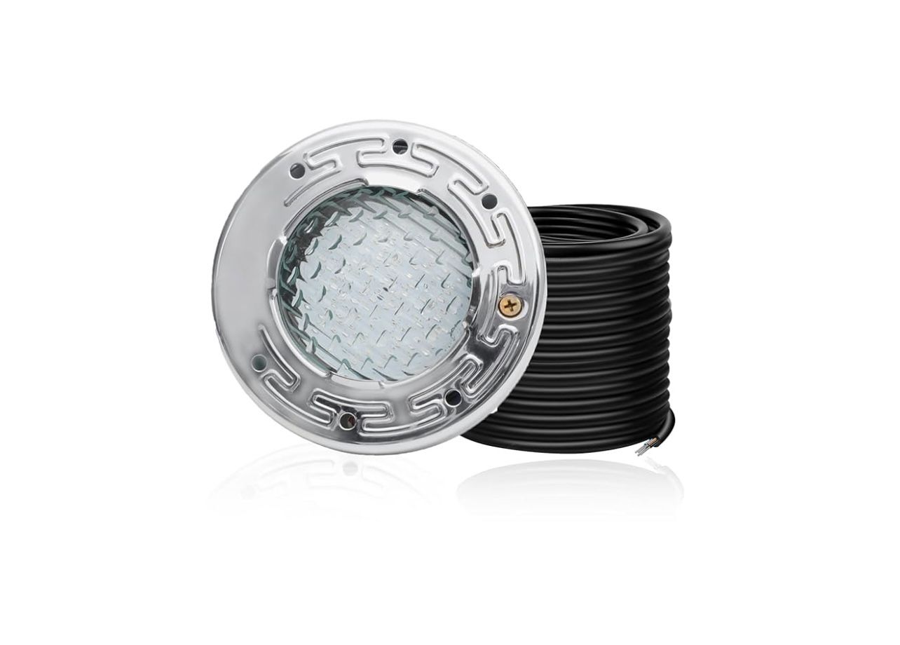 6 Inch Spa Light for Inground Pool Led, 100FT AC120V 6 Inch White Pool Lights