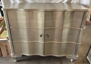 Silver Vintage Wooden Cabinet
