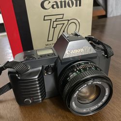 Canon T70 and 50mm F1.8