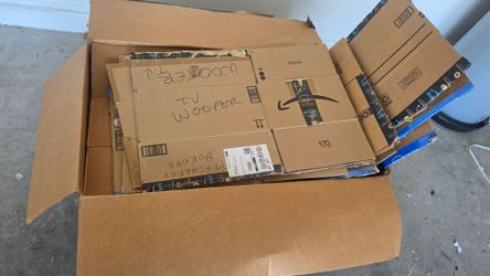 Cardboard moving boxes