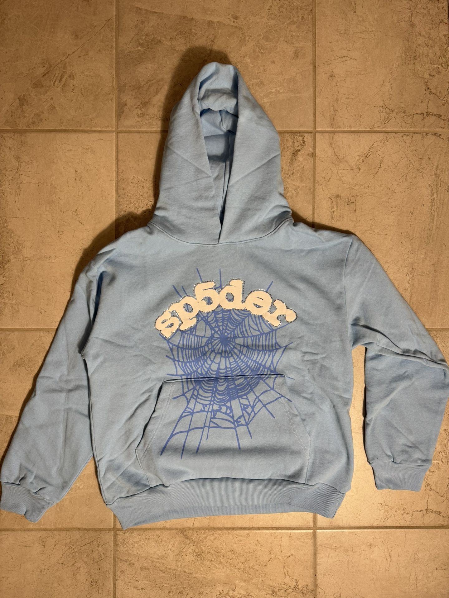 Sp5der Web Hoodie Sky Blue