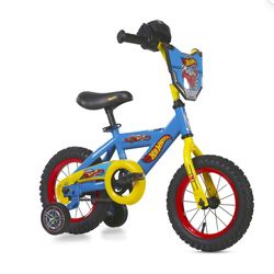 Hot Wheels Boys 12" BMX Bike for Kids 3-5 Years, Blue