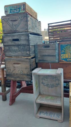 Rustic Antique Wood Crates for Country Decorating - $20 to $40 Each