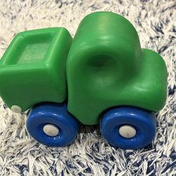 Vintage Little Tikes Chunky My First Wheels Green Dump Truck
