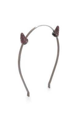 BCBG MAXAZRIA rhinestone devil horns headband
